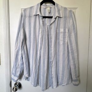 H&M striped linen shirt